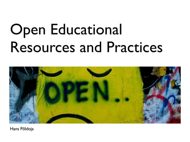 Open Educational Resources and Practices
