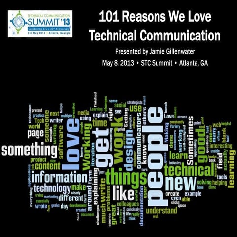 101 Things We Love About Tech Comm