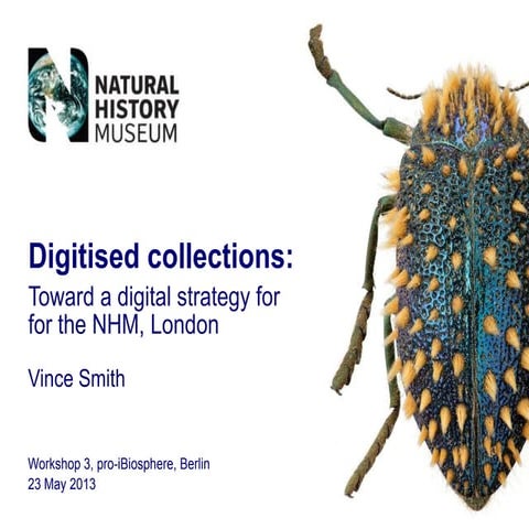 Digitised collections: Toward a digital strategy for for the NHM, London