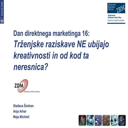 DDM16: Trženjske raziskave ne ubijajo kreativnosti in od kod ta neresnica?
