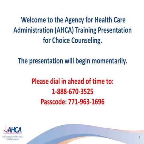 SMMC Long-term Care Provider Webinar: Choice Counseling