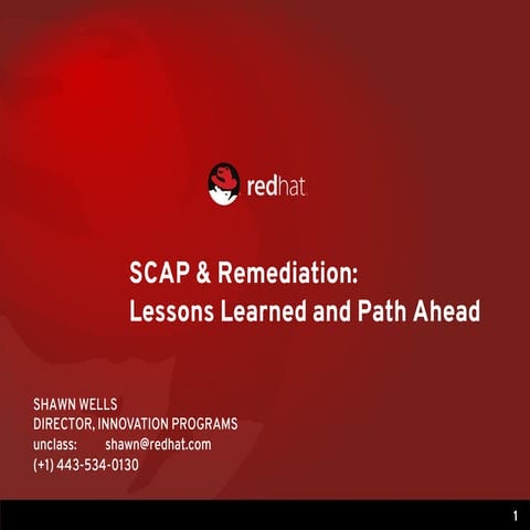 2013-07-21 MITRE Developer Days - Red Hat SCAP Remediation