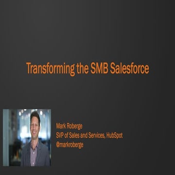 Transforming the SMB Sales Force 