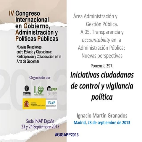 Iniciativas ciudadanas de control y vigilancia política