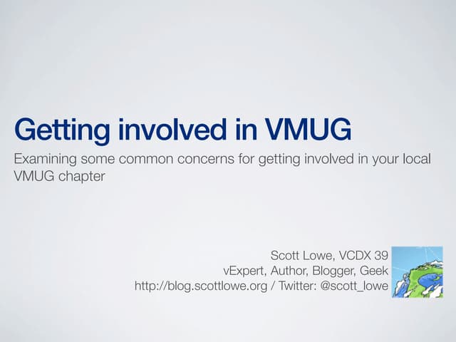 Getting Involved in VMUG