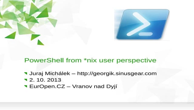 PowerShell from *nix user perspective