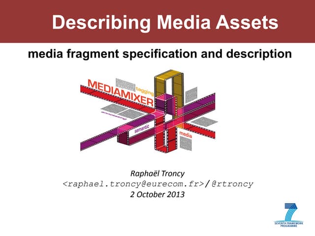 Describing Media Assets: Media Fragment Specification and Description
