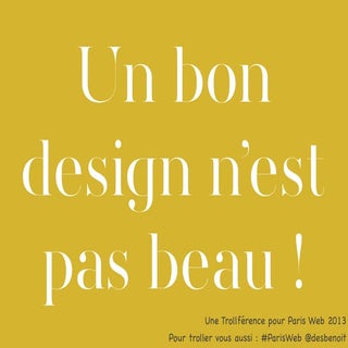 Un bon design n'est pas beau