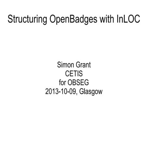 Structuring OpenBadges with InLOC
