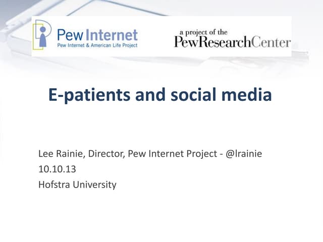 E-patients and their hunt for healt...
