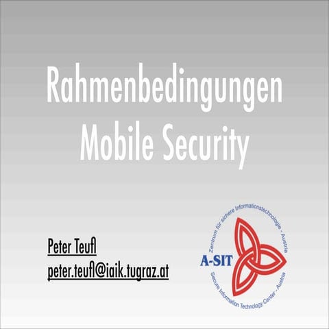 Rahmenbedingungen mobile security