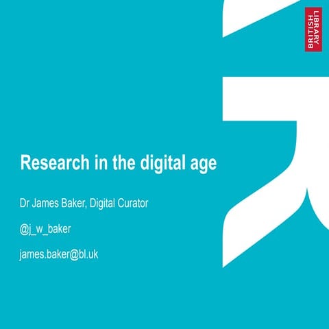 Reseach in the Digital Age, 19th Century Periodicals Research Day (8 November...
