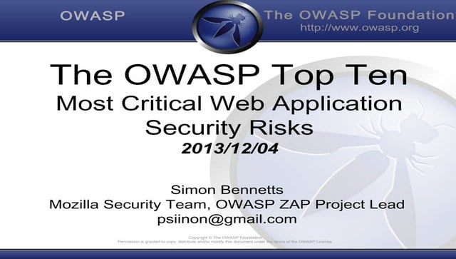 The OWASP Top 10 Most Critical Web App Security Risks - TdT@Cluj #20