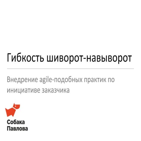 Внедрение agile-подобных практик по инициативе заказчика