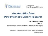 Greatest Hits from Pew Internet's ...