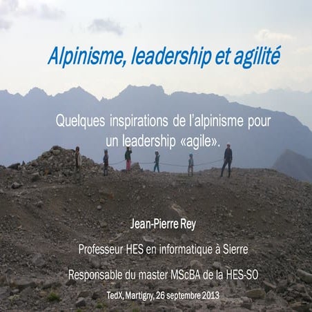 Alpinisme, leadership et agilité