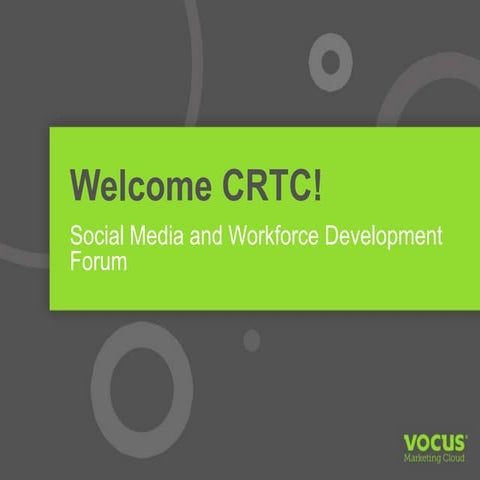 Applying Social Media to Workforce Development