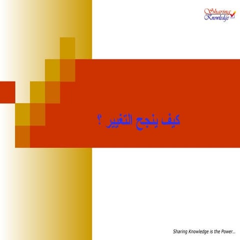 كيف ينجح التغيير 2013