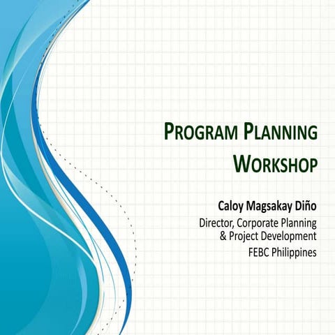 Program Planning Workshop with Mr. Caloy Diño