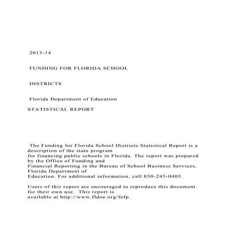  2013-14 FUNDING FOR FLORIDA SCHOOL DISTRICTS.docx
