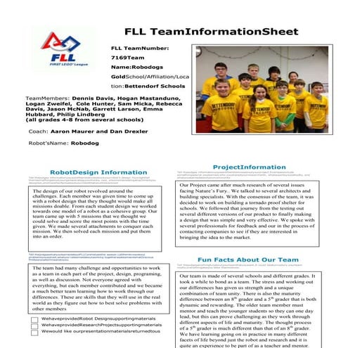 FLL 2013 14 info sheet black | DOCX