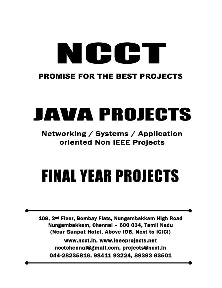 2013 14 java project titles, (non ieee) networking & appl java projec…