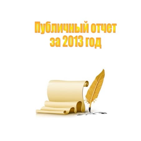 публичный отчёт за 2013 год