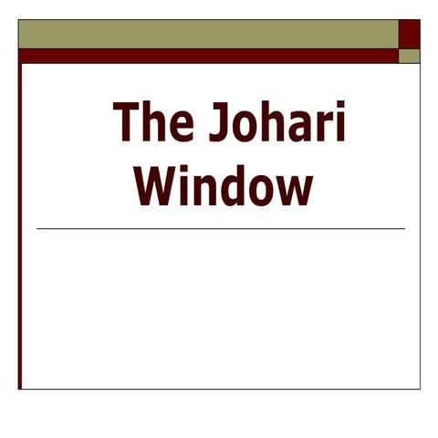  johari window