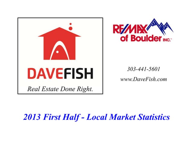 Real Estate Stats for 2013 - Boulder County