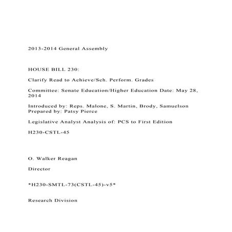 2013-2014 General Assembly HOUSE BILL 230 Clar.docx