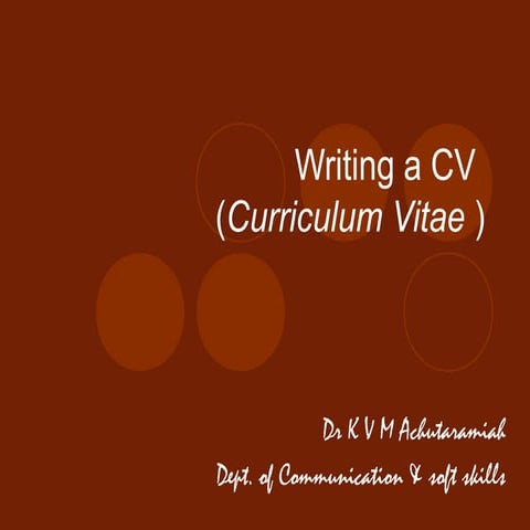 WRITING CV
