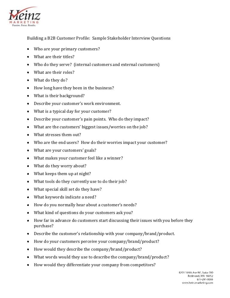 personality interviews
