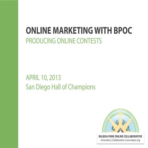 Producing online contests
