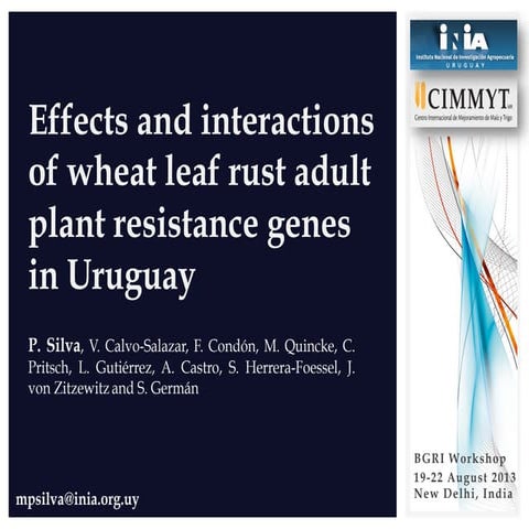 Effects and Interactions of Wheat Leaf Rust Adult Plant Resistance Genes in U...