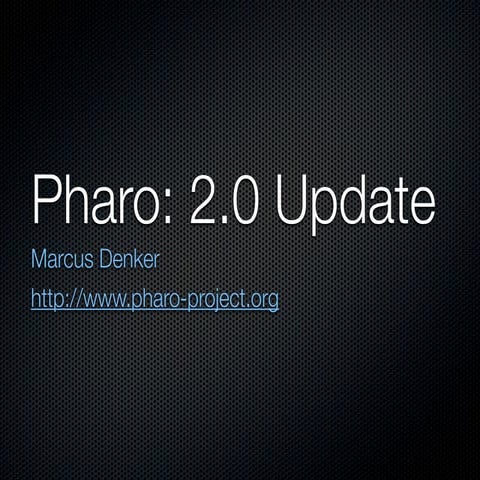 Fosdem 13: Pharo 2.0 update