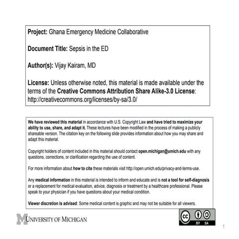 GEMC: Sepsis in the ED: Resident Training