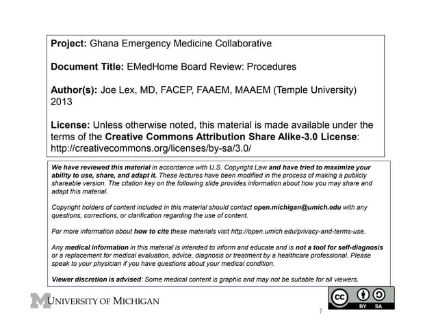 GEMC- EMedHome Board Review: Procedures- Resident Training