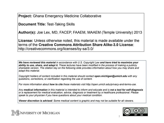 GEMC- Test-Taking Skills- Resident Training