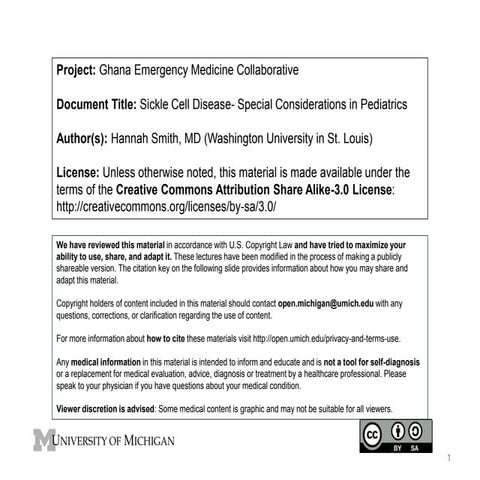 GEMC- Sickle Cell Disease: Special Considerations in Pediatrics- Resident Tra...