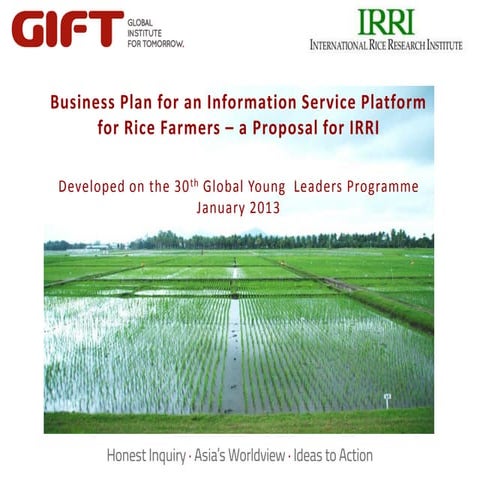 Social Business Model for Agricultural Services Mobile Platform, Philippines,...
