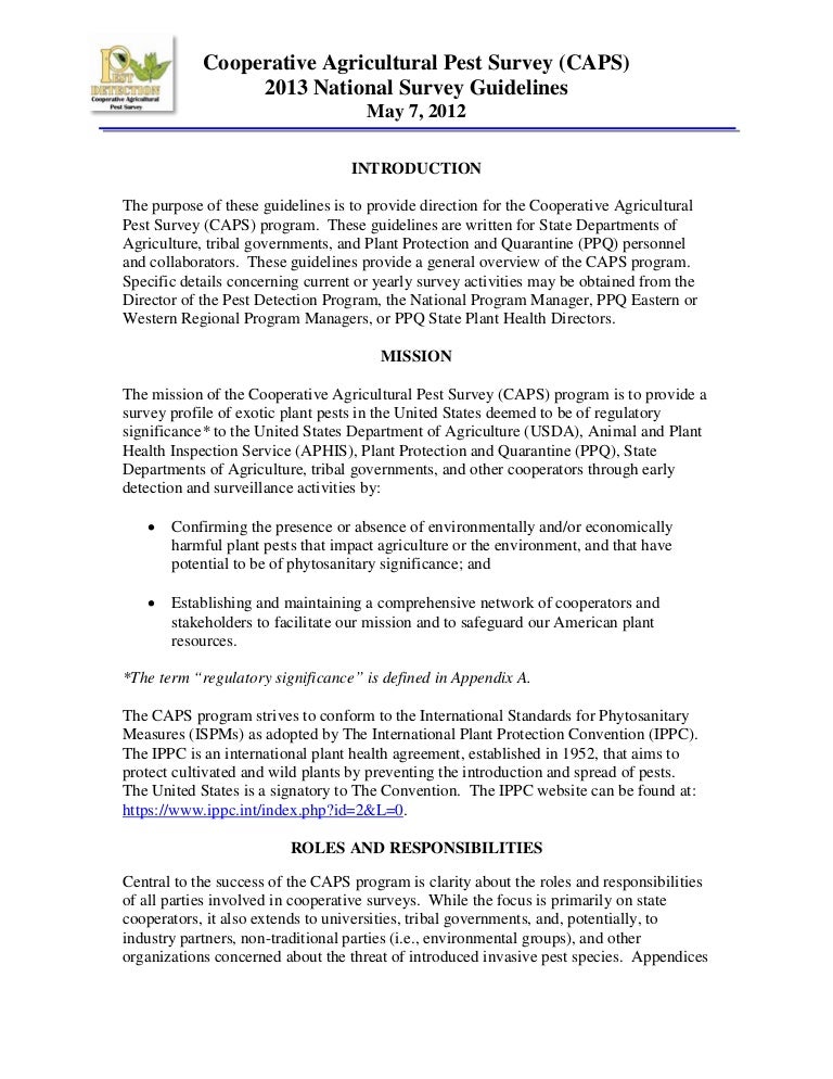 2013 National Survey Guidelines