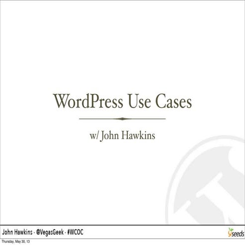WordPress Use Cases