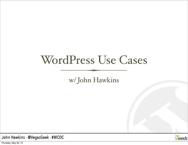 WordPress Use Cases