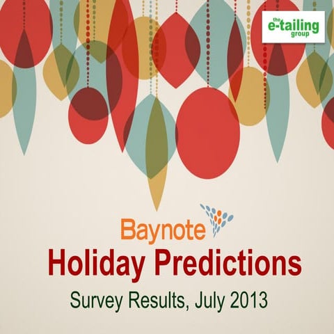 Holiday Predictions 2013