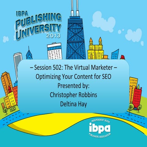 IBPA PubU: Optimizing Your Content for SEO