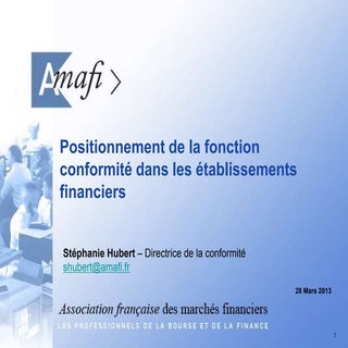 Positionnement de la fonction confo...