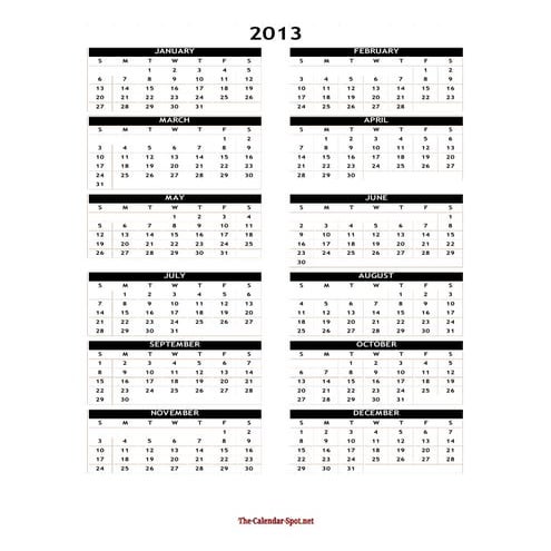 2013 yearly-calendar-template-word-one-page | PDF