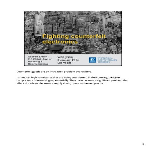 Counterfeit Part Awareness to prevent counterfeit issue | PDF