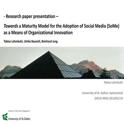 Social Media Maturity - an academic perspective