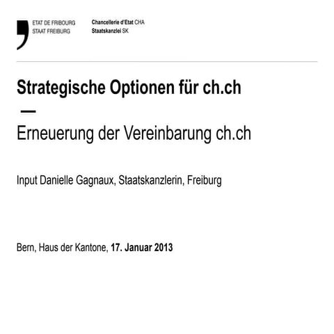 Strategische Optionen für ch.ch